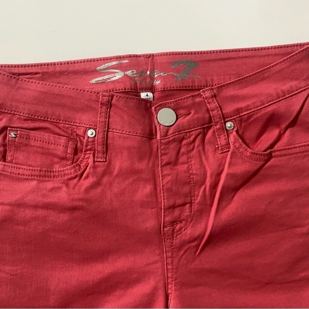 NWOT Seven7 Women's Peach Denim Shorts